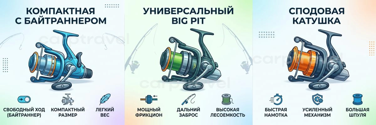 Основные типы карповых катушек и их рабочее назначение Основные типы карповых катушек и их рабочее назначение
