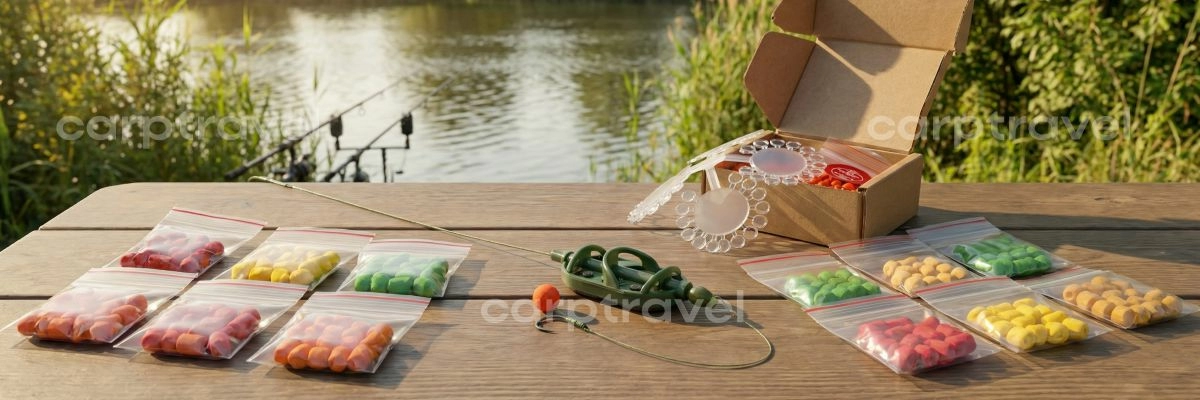Набор мини-бойлов с резинками CarpTravel: 10 вкусов для любой рыбалки Набор мини-бойлов с резинками CarpTravel: 10 вкусов для любой рыбалки