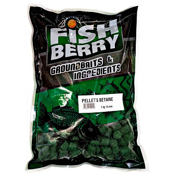 Пеллетс Fishberry  Betaine 16мм 1 кг (Бетаин)   Зеленый