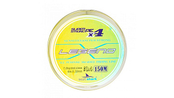 Плетеный шнур EastShark Legend X4  150м 10кг/0,14мм (Желтый) 