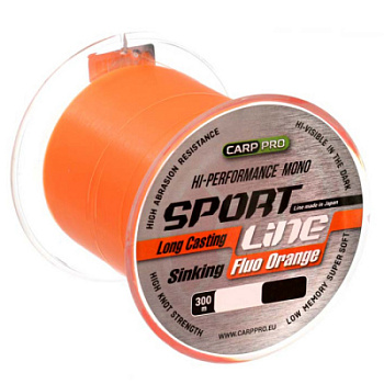 Леска Carp Pro Sport Line Fluo Orange  1000м 5,6кг/0,286мм (Оранжевая) 