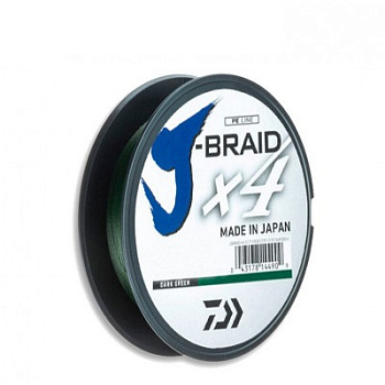 Плетеный шнур Daiwa J-Braid X4E  135м 5,9кг/0,13мм (Тёмно-зеленый ) 