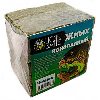 Прикормка Lion Baits Карп/карась Жмых конопляный 520 г (Макуха Чеснок) 