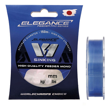 Монофильная леска Elegance Feeder V1  150м 3,27кг/0,18мм (синяя) 