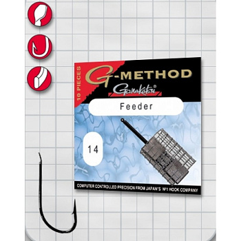 Крючки с лопаткой Gamakatsu G-Method Feeder Strong B Size 10  