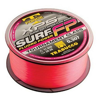 Леска Trabucco T-Force XPS Surf Fluoro Power  600м 11,92кг/0,307мм (Розовая) 