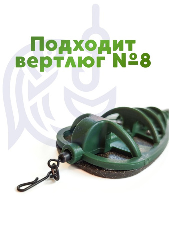 Набор неоснащенных кормушек 4 шт+ топтушка  Tackle Fish Wide XL Flat Method 60г