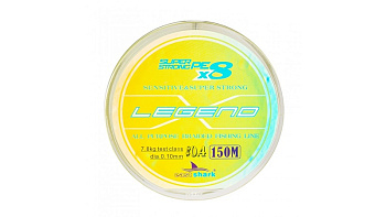 Плетеный шнур EastShark Legend X8  150м 10,5кг/0,14мм (Желтый) 