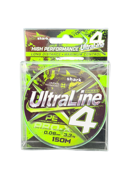 Шнур EastShark Ultra Line X4 150м 0,04мм зеленый
