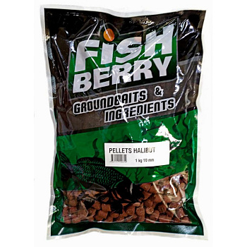 Пеллетс Fishberry медленнорастворимый Halibut 12мм 1 кг (Палтус)   Бордовый