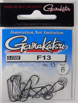 Крючки с колечком Gamakatsu  F-13 Size 8  